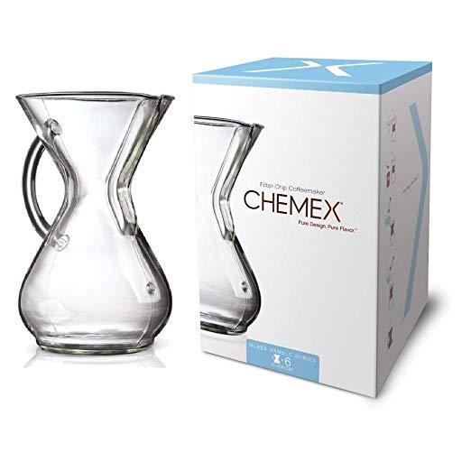 Chemex Glass Handle, Pour-over Coffeemaker, 6-Cup - Exclusive Packaging