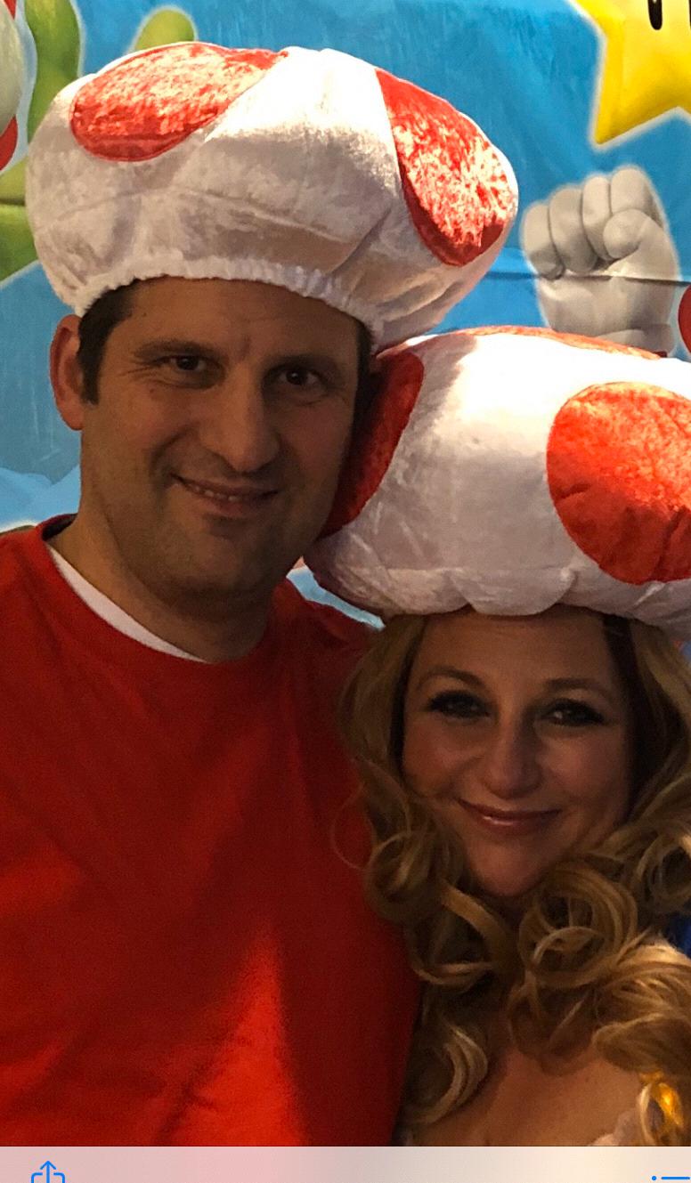 We dressed up as Toad for Ryan's Mario-themed birthday party.