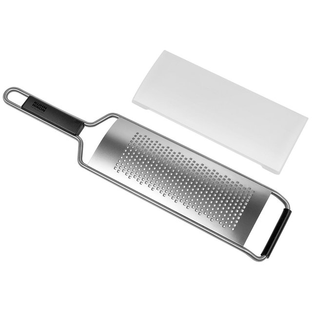 Kuhn Rikon Essential Fine Grater with Ultra-Sharp Stainless Steel Blade for Cheese, Citrus Zest, & Spices
