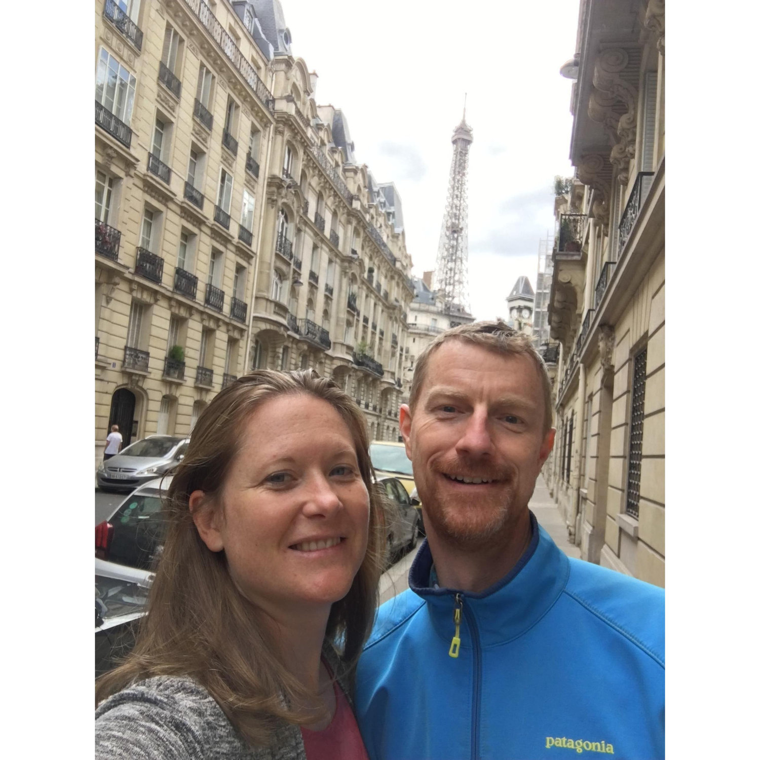 First night in Paris, we took a walk to find the Eiffel Tower, which was just a few blocks from our apartment.