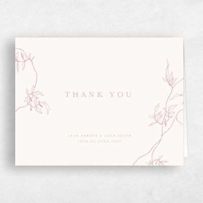 Blush, Pink Wedding Thank You - Sinclair Classic