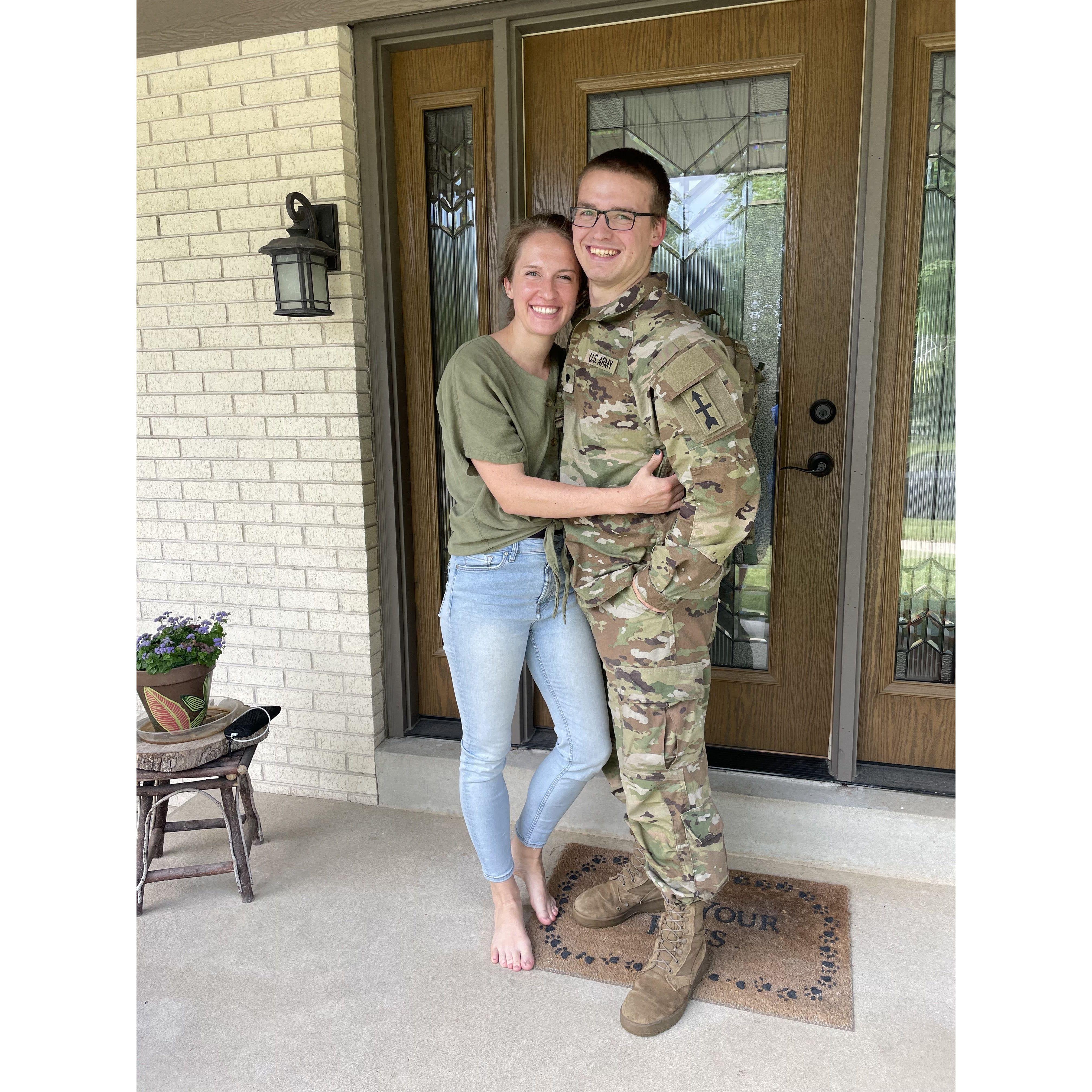 Micah squeezing an Oak Creek visit in after a drill