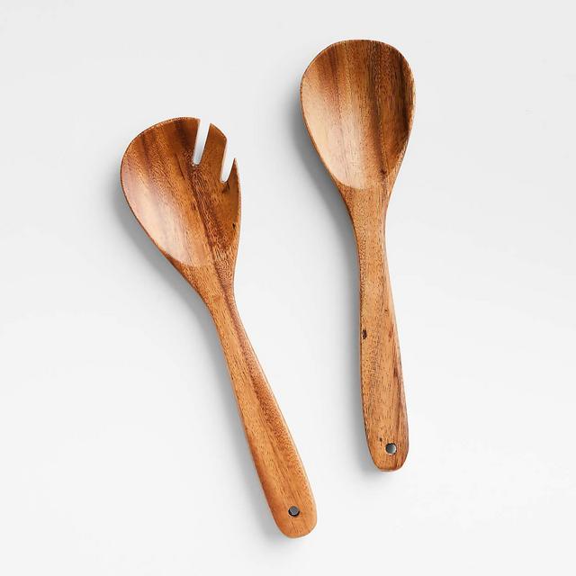 Crate and Barrel Tondo Acacia Servers, Set of 2
