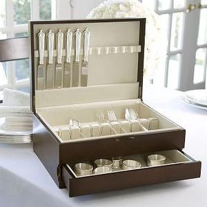 Flatware Storage Box, Mahogany stain