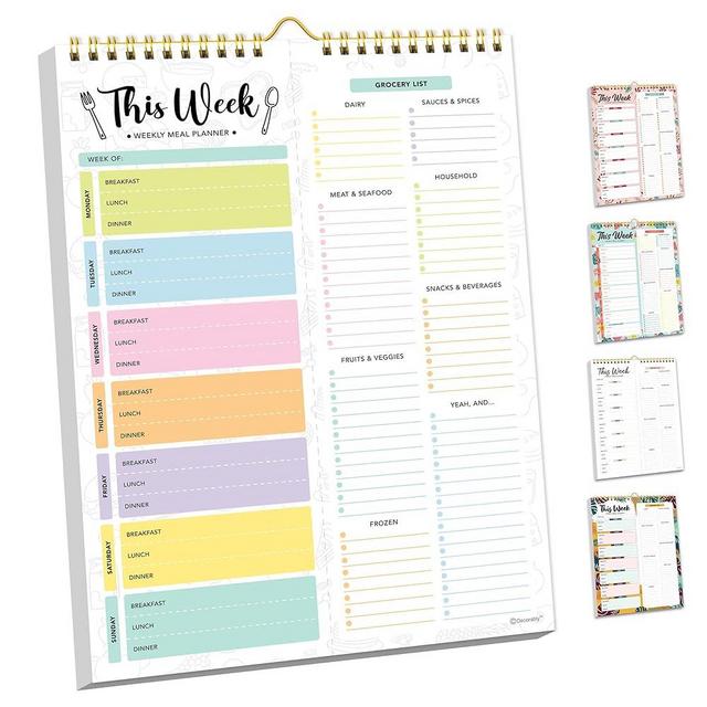 8.5x11” Weekly Meal Planning Notepad, 52 Sheets of Weekly Meal Planner and Grocery List Notepad, Menu Planner and Grocery List, Magnetic Meal Planner Magnetic, Meal Planning Pad, Weekly Food Planner