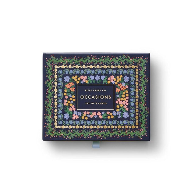 RIFLE PAPER CO. Wildwood Thank You Keepsake Card Boxed Set of 8, 4.25" L x 5.5" W Blank Interior Lets Your Thoughtful Handwritten Note Take Center Stage, Crafted in the USA