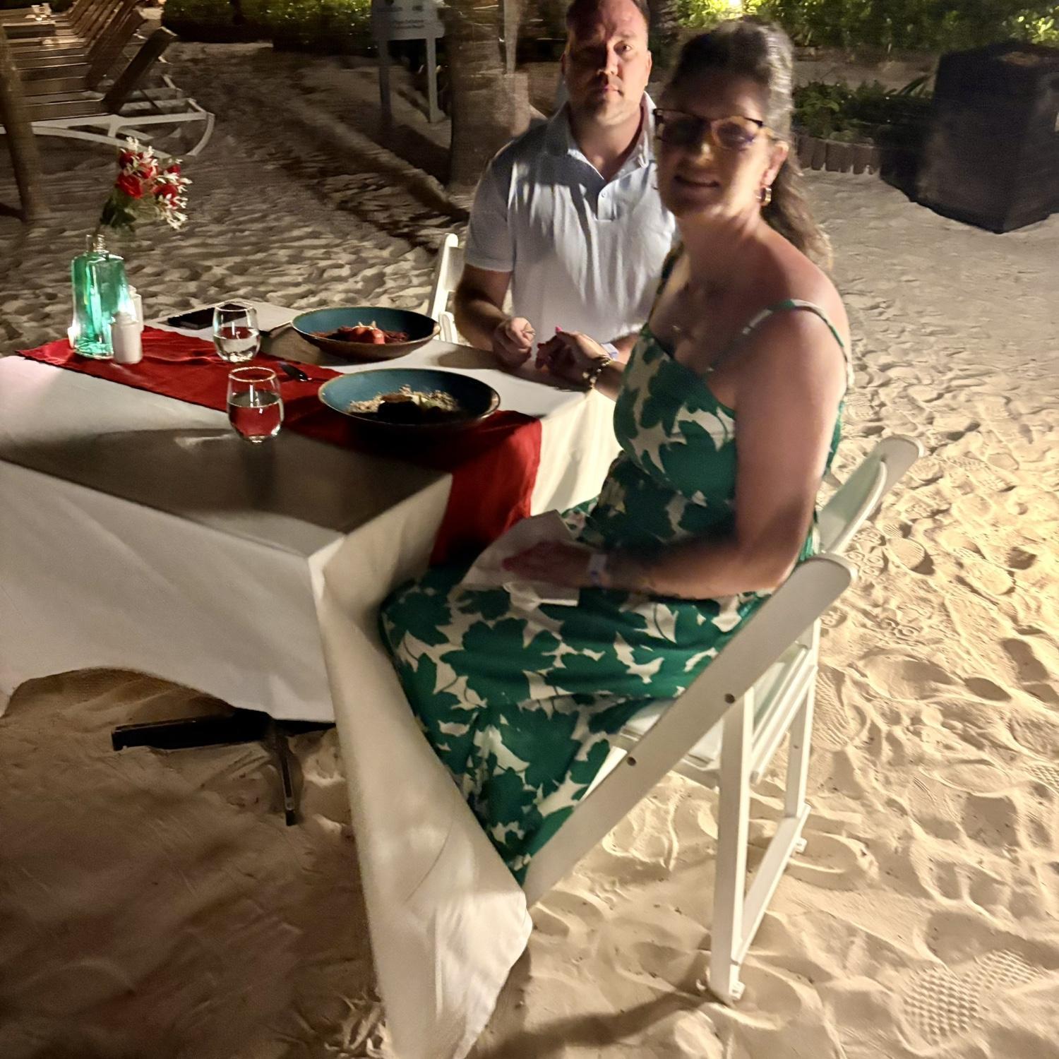 First vacation to Tulum, Mexico, I had no idea he was on one knee behind me about to propose!!