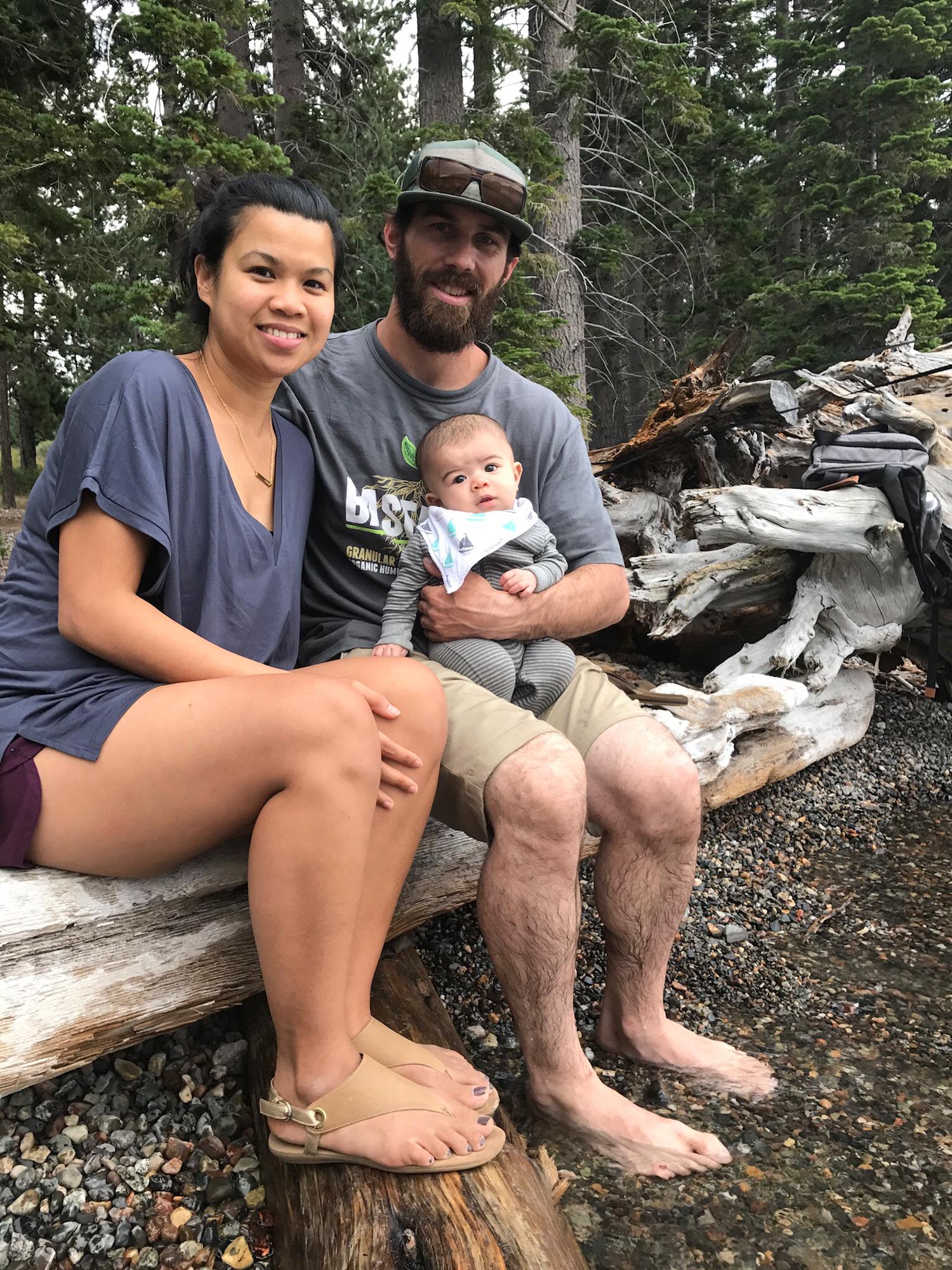 Visiting Uncle Alex at his campsite in Tahoe