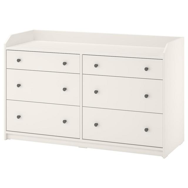 HAUGA6-drawer dresser, white54 3/8x33 1/8 "