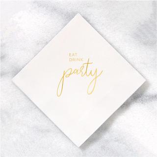 Eat Drink Party Luncheon Napkins, Set of 100