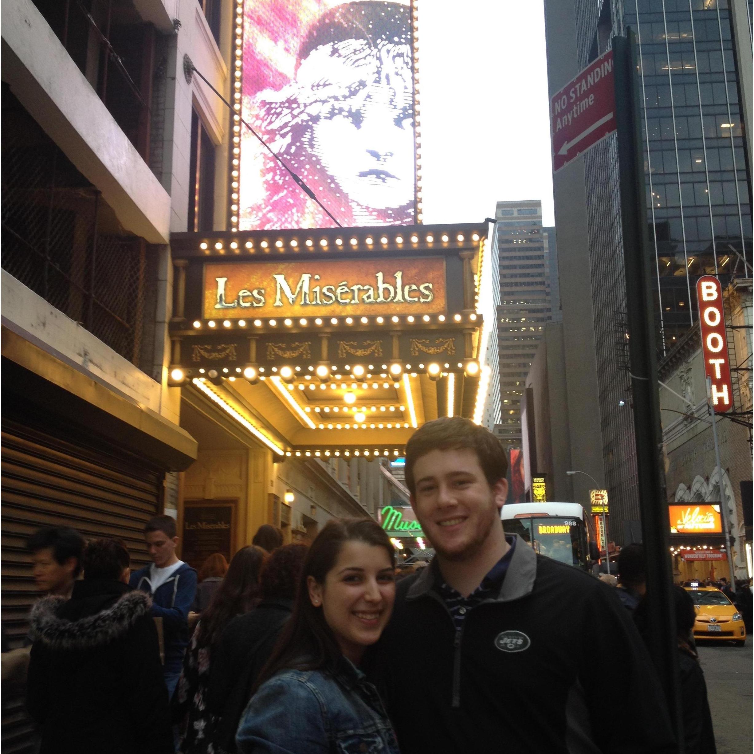 Our first Broadway show together!