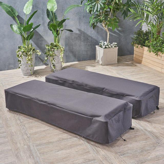 Water Resistant Patio Chaise Lounge Cover (Set of 2)