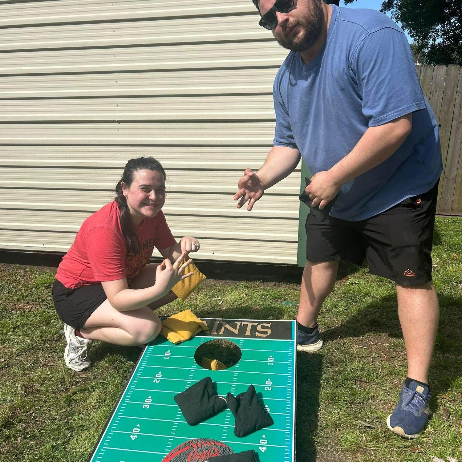 You guessed it- corn hole champs again
