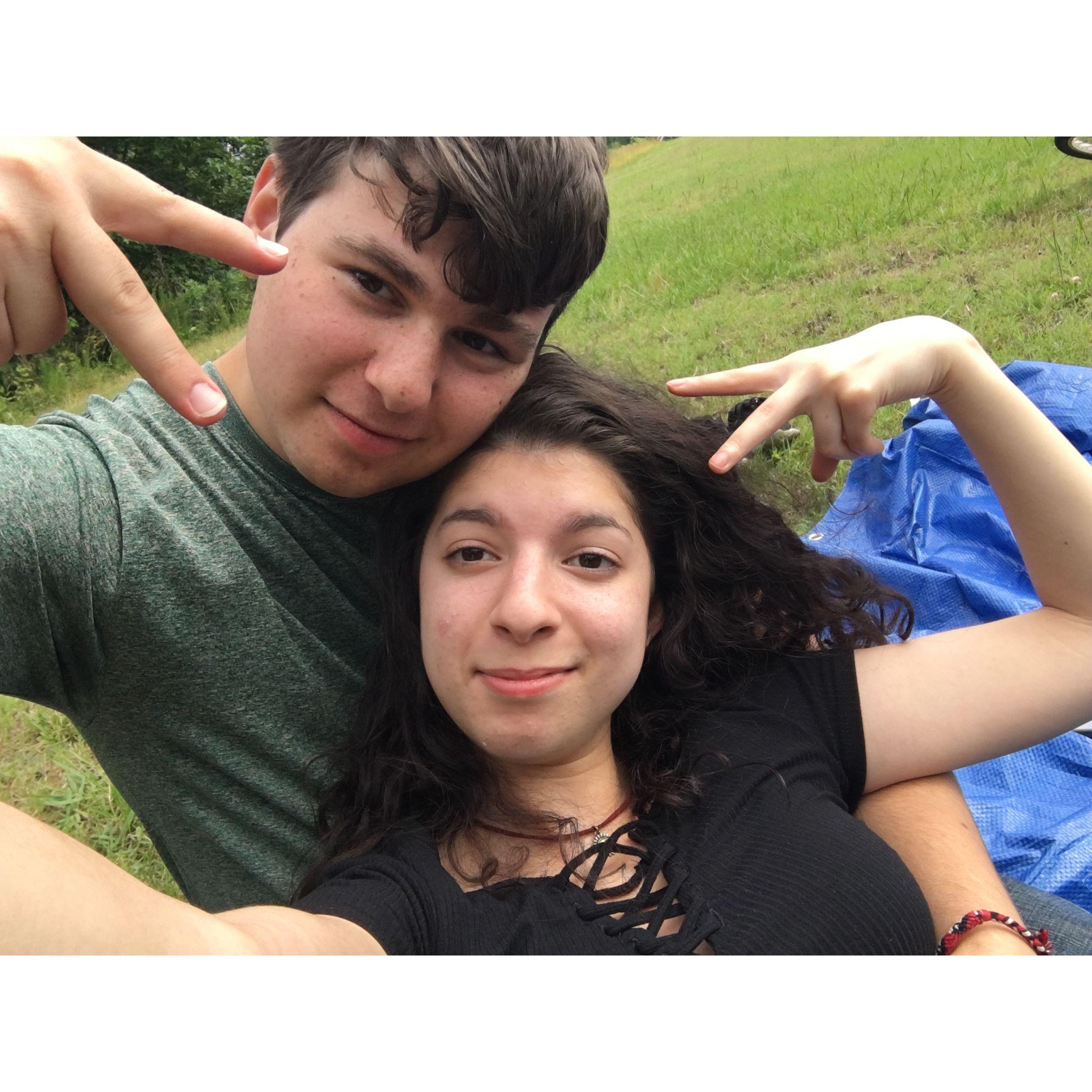 A photo from when we were just beginning our relationship; Heritage Park summer '20