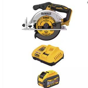 20V MAX Lithium-Ion Cordless Brushless 6-1/2 in. Sidewinder Style Circular Saw with 20V/60V MAX flexvolt 9 Ah Battery