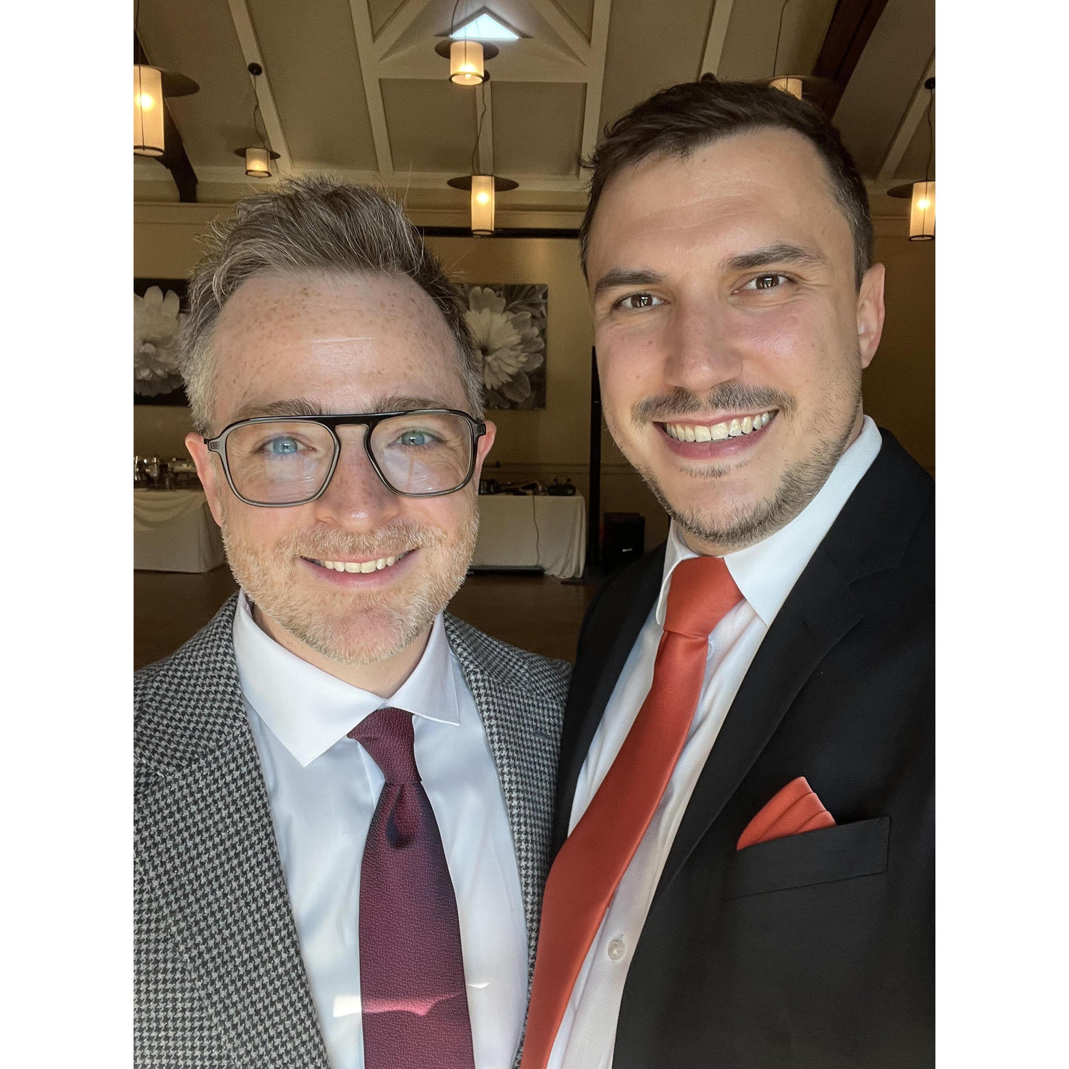 Looking spiffy at our friend's recent wedding.