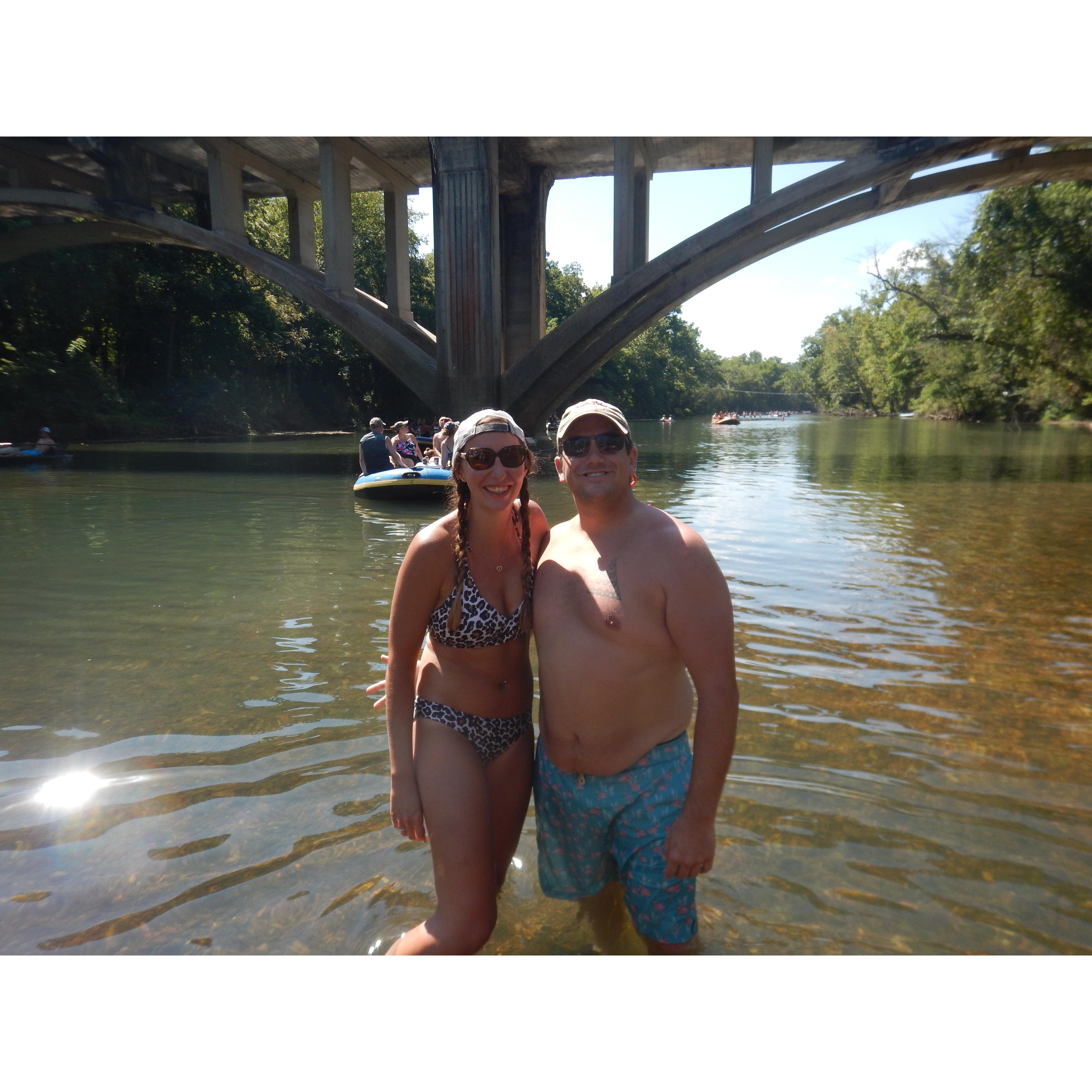 Annual Float Trip. Not pictured: Bailey's red jug; it didn't catch the bus this year.