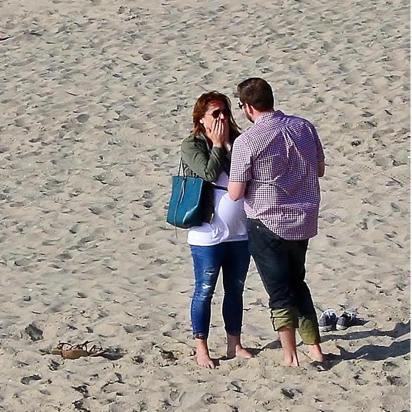 Cheryl messed up Casey's thoughtfully planned proposal (like, the whole thing). But as fate has it, it turned out exactly as it was supposed to (photo taken by a stranger on the pier).