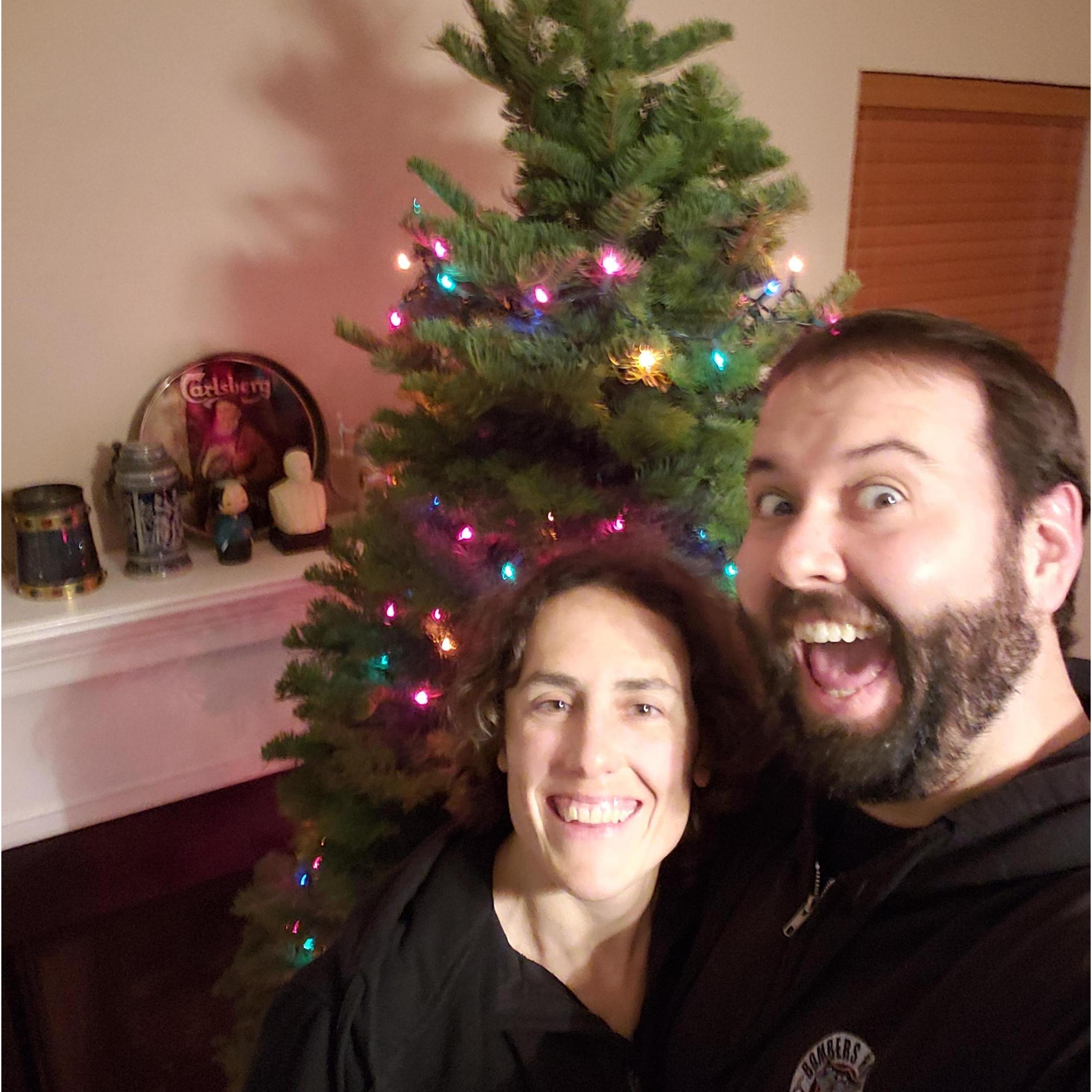Our first Christmas living together, 2018.