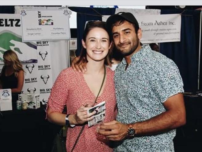 Our second date at Seltzer Fest:) (someone came around taking pictures and we ended up on their website)