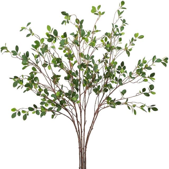 Ouddy Decor 6 Pcs Faux Stems Artificial Greenery Branches for Vase Plant Artificial Eucalytus Greenery Stems Garden Home Office Decorations (42"/Each Branch)