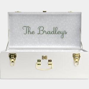 Personalized Petite Bridal Trunk (White, Bridal Blooms)