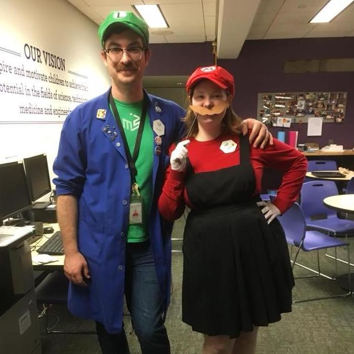 Halloween 2018 - Mario and Green Mario.