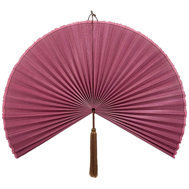 ChumDecor Fan Wall Decor,Japanese Wall Fan Decor,Large Bamboo Fan Wall Art For Boho Hanging Headboard,Decorative Folding Fan For Over Bed Decorations,Large Wall Dcor