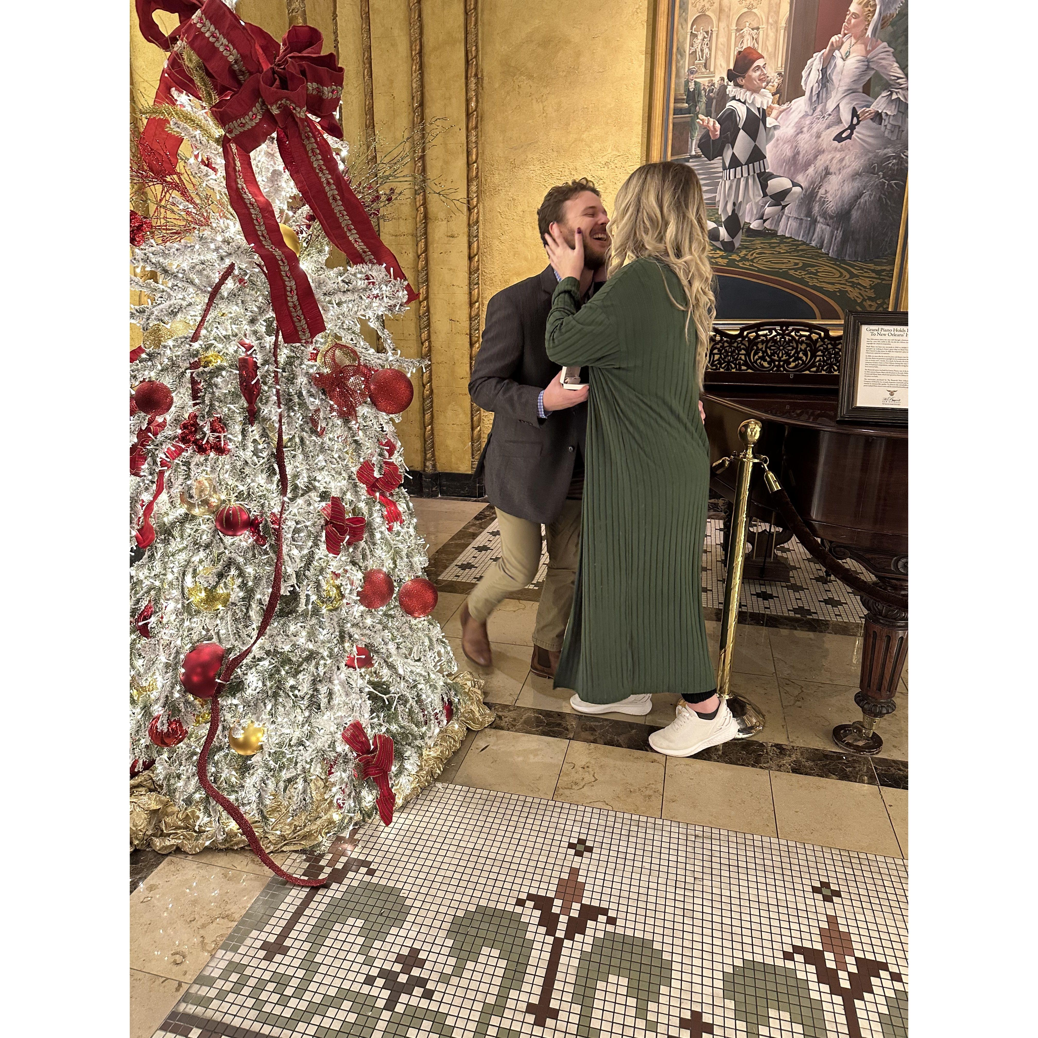 Engagement at the Roosevelt in New Orleans at Christmas!