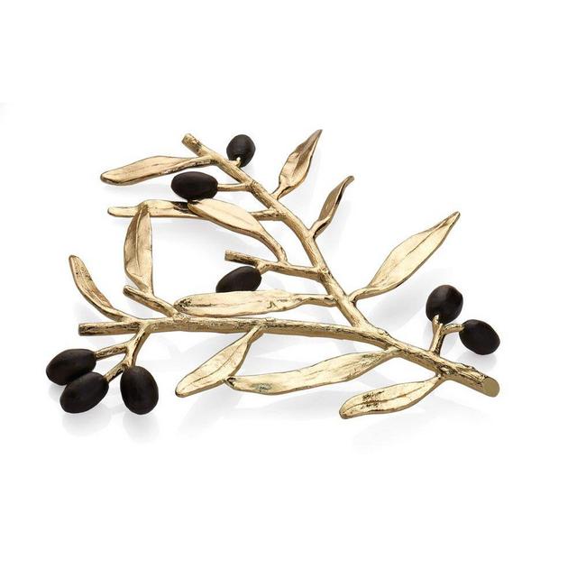 Michael Aram Olive Branch Trivet, Gold