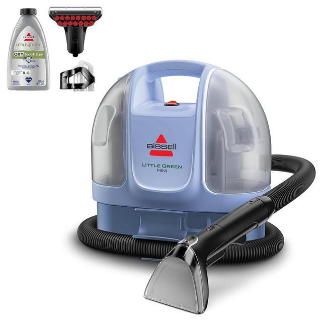 BISSELL Little Green Mini Portable Carpet and Upholstery Deep Cleaner, Car/Auto Detailer, with HydroRinse Self-Cleaning Tool and 4" Tough Stain Tool, Limited Edition Color Lake Blue, 4075F
