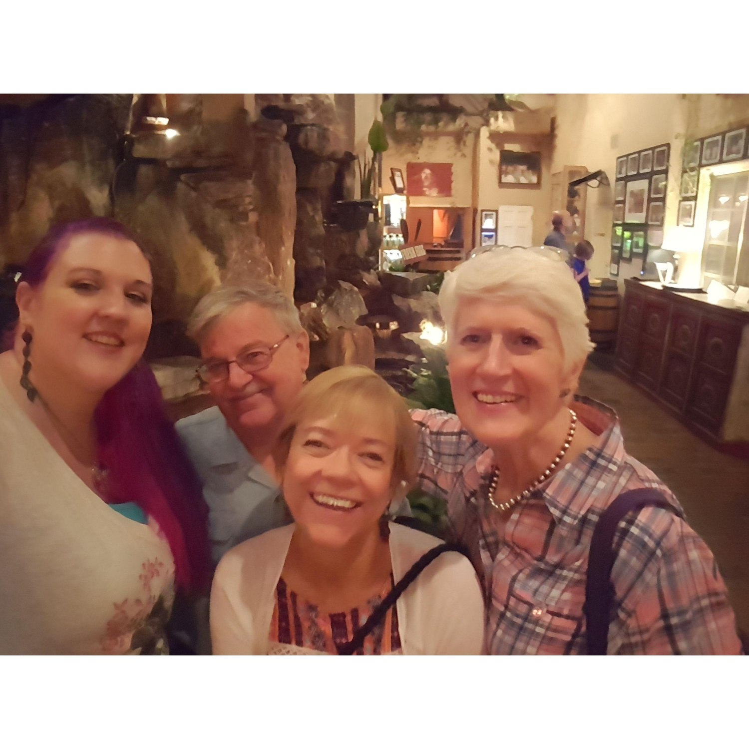 Christina and Vicki with Christina's "second parents" growing up, Chris and Sonya