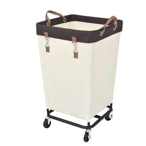 StorageWorks 160L Laundry Basket with Wheels, Large Rolling Hampers for Clothing Organizer, Dirty Clothes Basket for Hotel, Home, Closet, Dorm, Beige