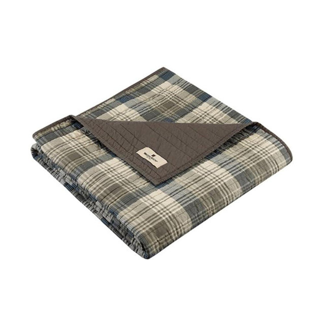 Woolrich Luxury Quilted Throw - Cabin Lifestyle, Patchwork with Moose Design All Season, Lightweight and Breathable Cozy Bedding Layer Throws for Couch Sofa, 50" W x 70" L, Tasha Taupe