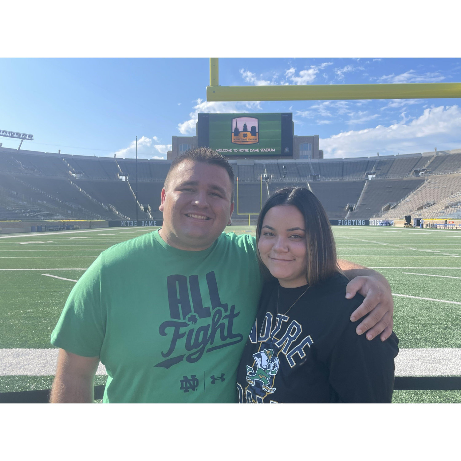 Got to walk onto the field.