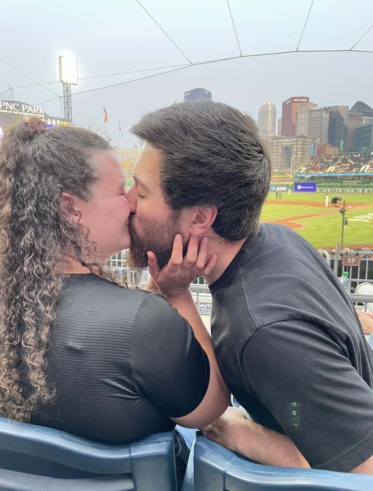 This was right after we got engaged!
