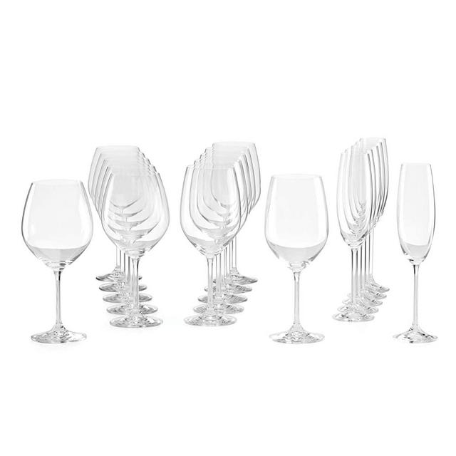 Lenox Tuscany Classics 18-Piece Mixed Glass Set, Clear