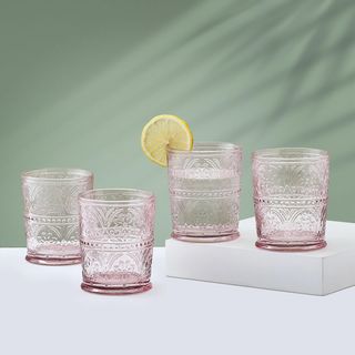 Wanderlust Double Old-Fashioned Glass, Set of 4