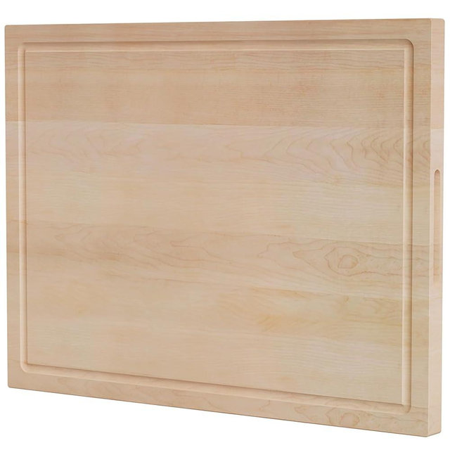 XXL Wood Cutting Board for Kitchen. American Hard Maple Butcher Block Conditioned with Beeswax, Linseed Oil & Lemon Oil. 24" x 18" x 1.2" Chopping Board by Ziruma.
