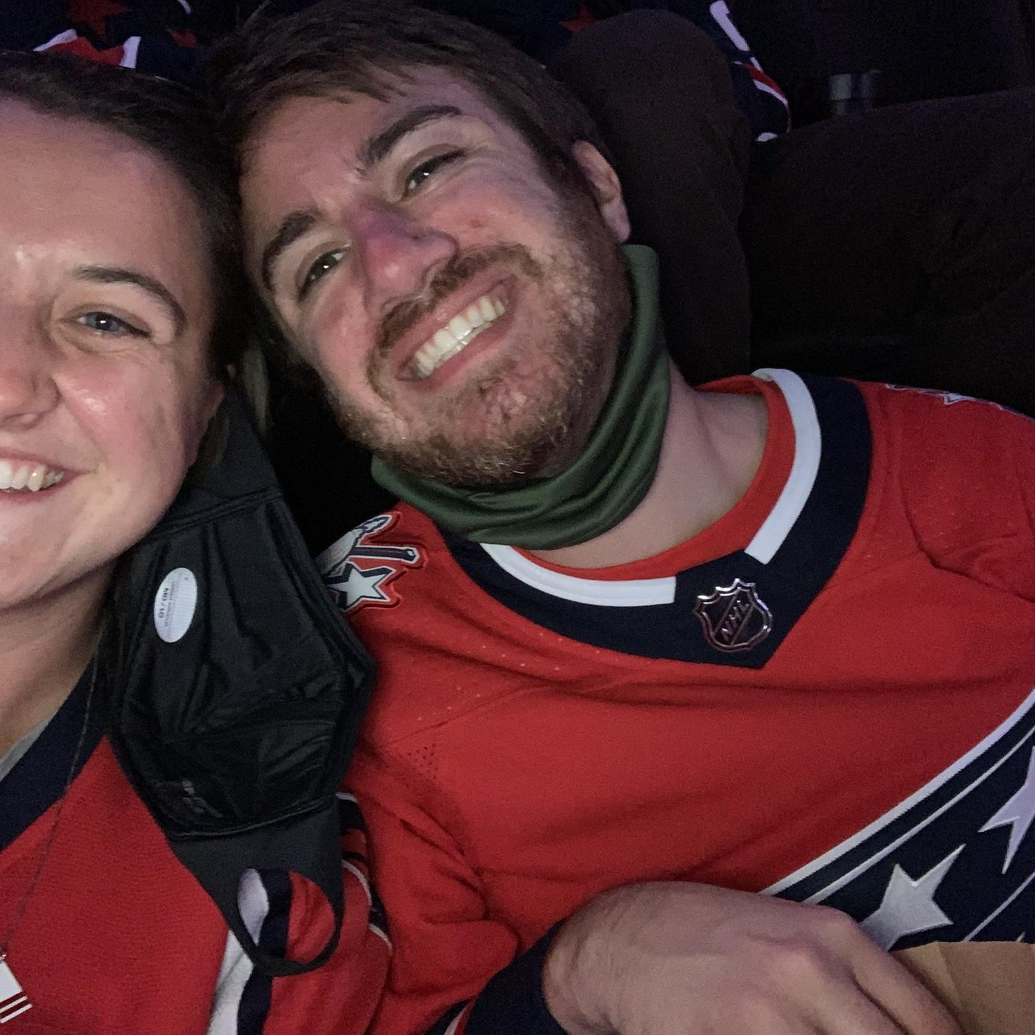 October 2021 - our first (of many) Capitals game!