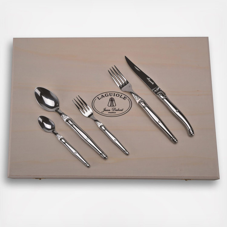 Jean Dubost, Laguiole Stainless 20-Piece Flatware Set, Service for