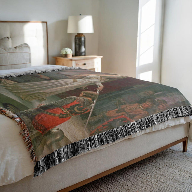 The Accolade Woven Blanket: Renaissance Art Tapestry