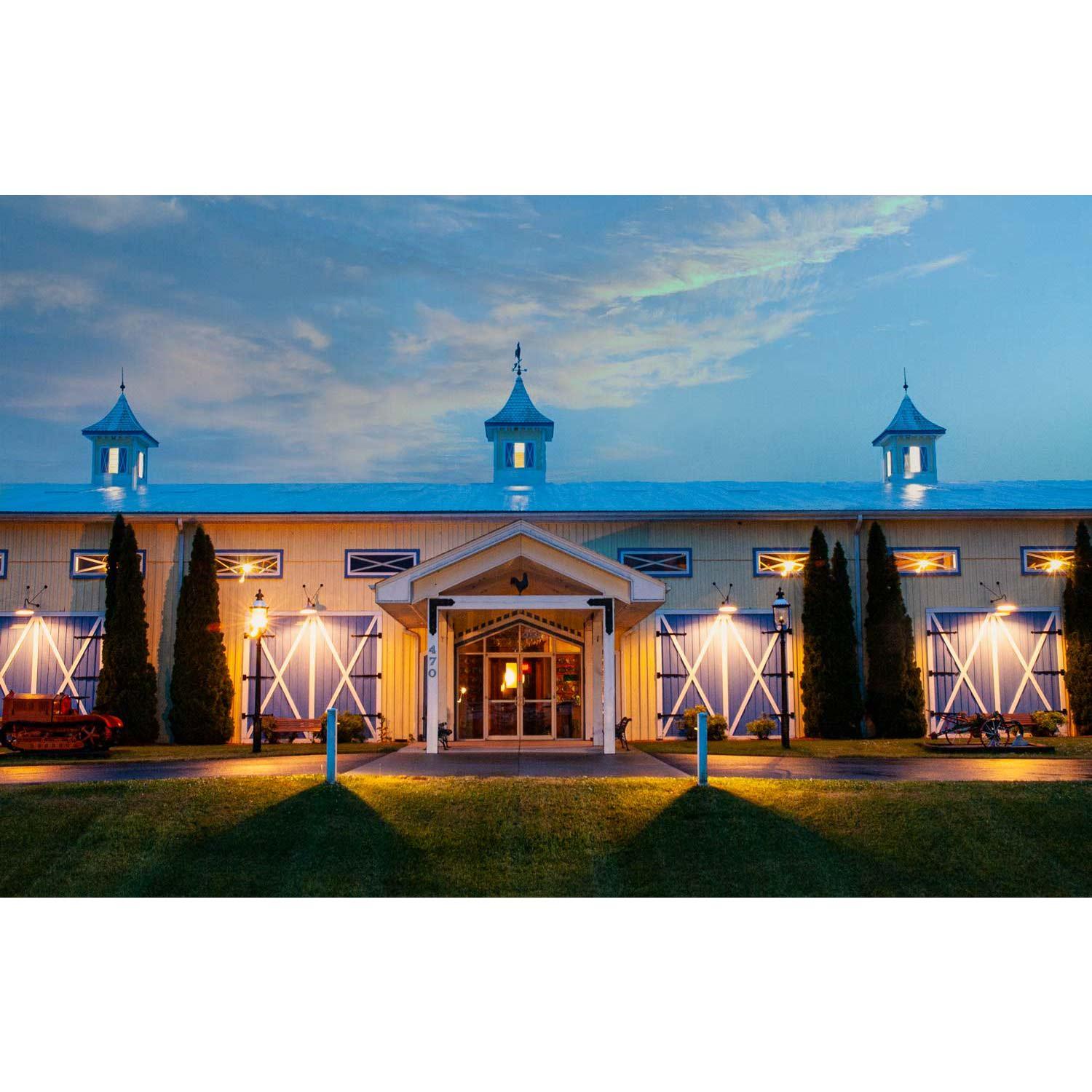 Outside the  Yellow Barn