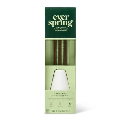 Citrus &#38; Basil Liquidless Reed Diffuser - 3ct - Everspring