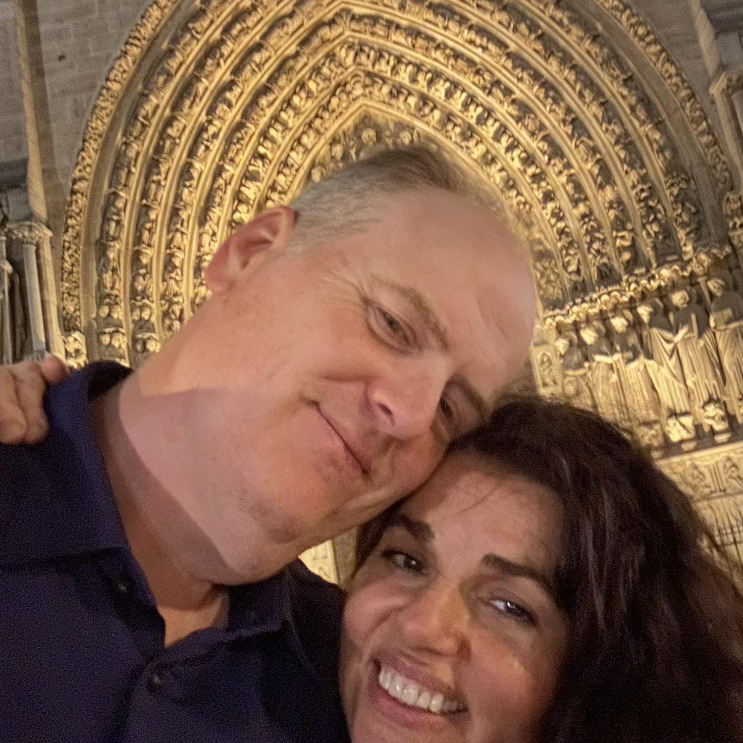 In front of Notre Dame, Paris