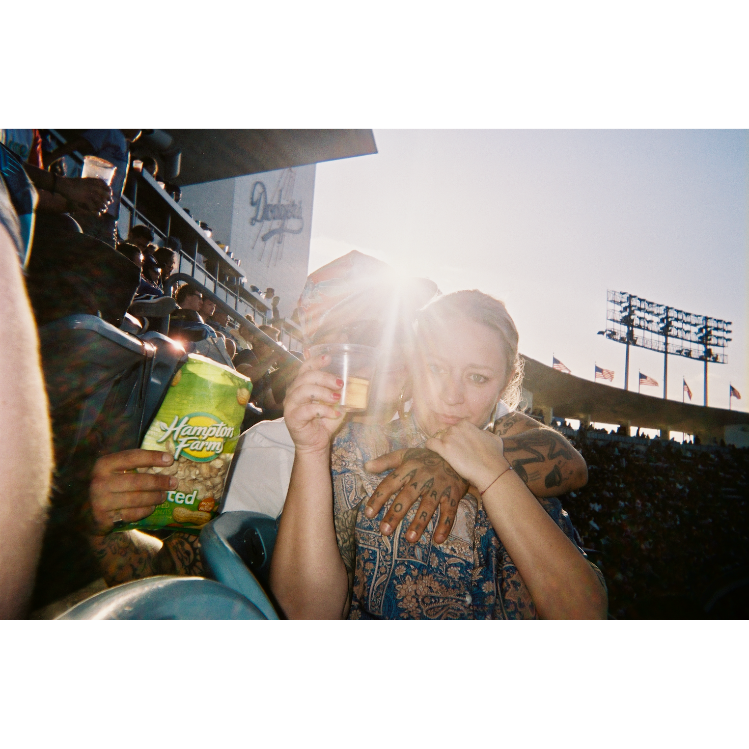 At Dodger stadium two days after we got engaged. We still prefer the Braves or the Marlins!