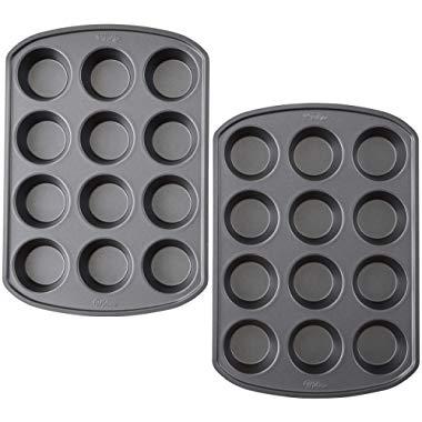 Wilton Perfect Results Premium Non-Stick Bakeware 12-Cup Muffin Pan, Multipack of 2