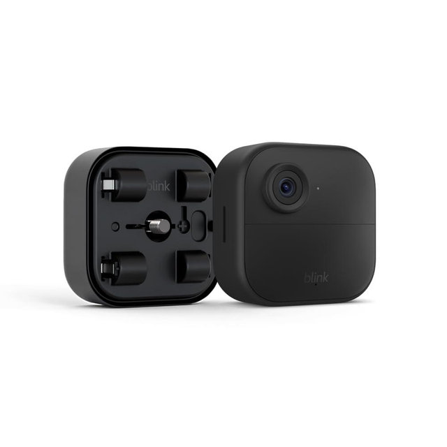 Blink Outdoor 4 (newest model) + Battery Extension Pack — Four-year battery wireless smart security camera, two-way audio, HD live view, enhanced motion detection — Add-on cam (Sync Module required)