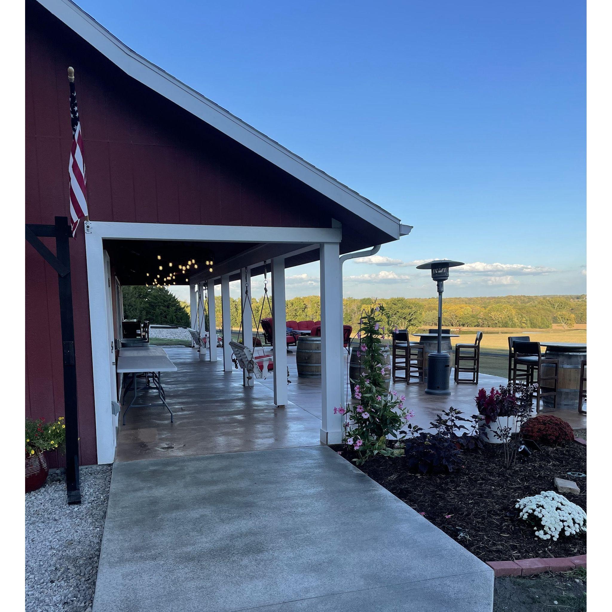 The reception will be held indoors and outdoors. There is a patio area as well as a lot of open space for yard games.