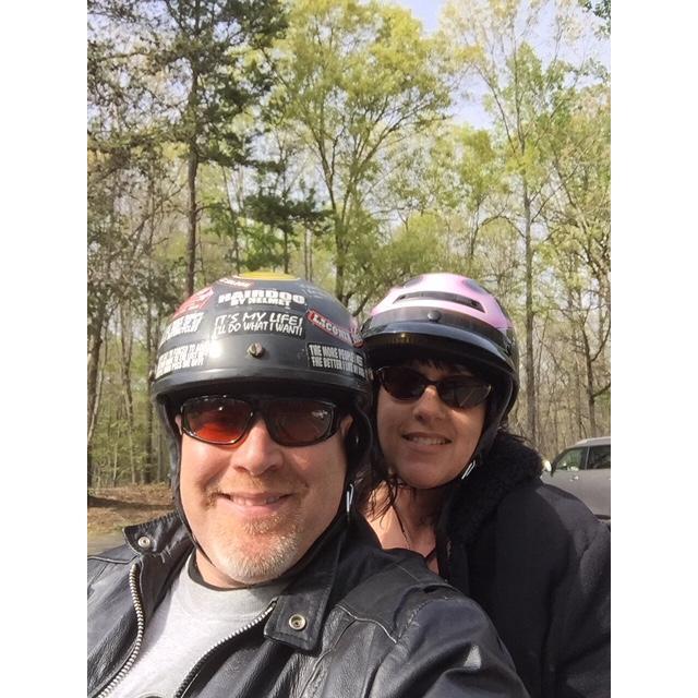 One of our first motorcycle rides together